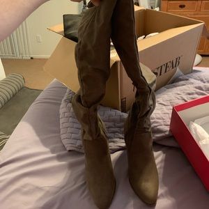 Tall Boots taupe colored size 11